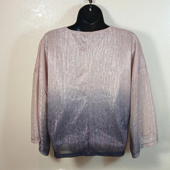 Anthropologie Serena Metallic Ombré Blouse size XS - Picture 3 of 11